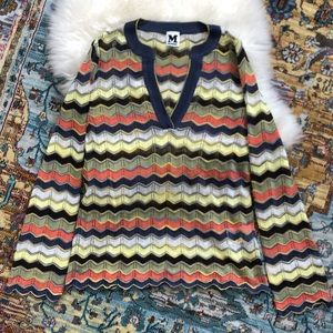 M Missoni Designer Crochet Knit top